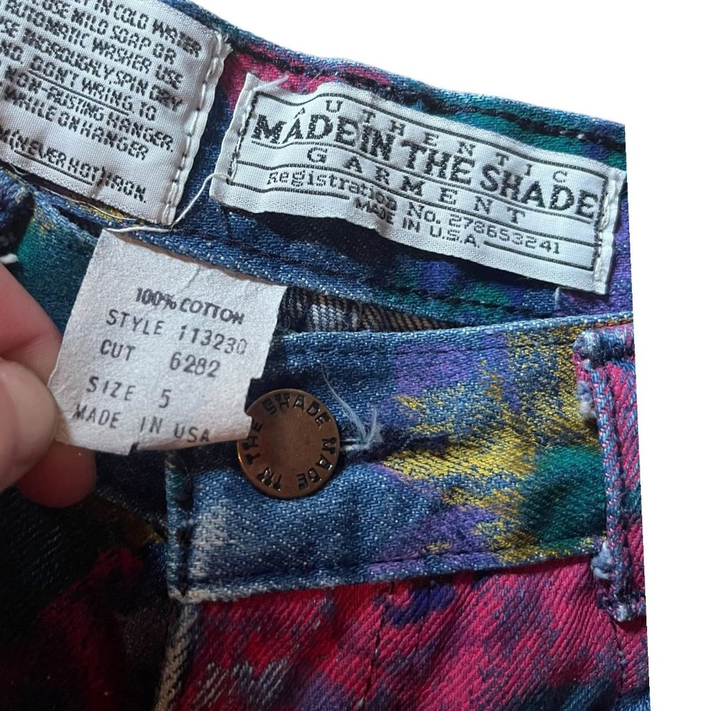 VTG High Rise Skinny Floral Print Jeans - Picture 8 of 12